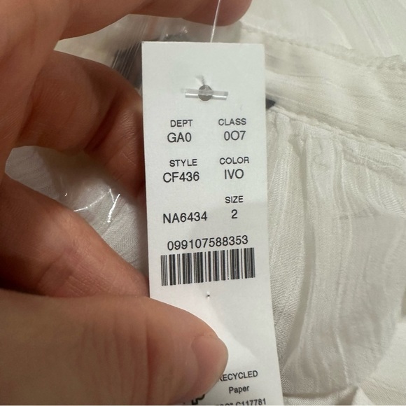 J crew Ruffle button-up shirt in crinkle chiffon - Picture 2 of 2